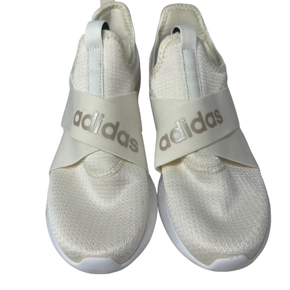ADIDAS 8.5 Women's Cloudfoam Pure Motion Running Shoe Cream White Slip On - Picture 4 of 10